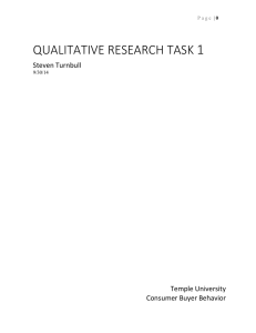 Qualitative Research Task I