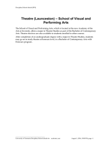 – School of Visual and Theatre (Launceston) Performing Arts