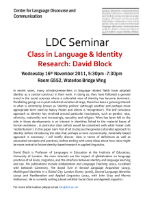 KCL LDC Colloquium, in association with the London ESOL Research Network (LERN)