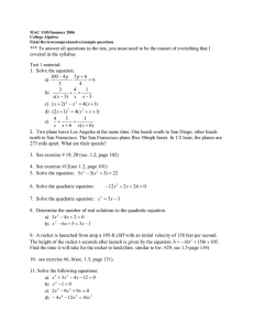 FINAL REVIEW/SAMPLE QUESTIONS