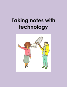 Taking notes with technology