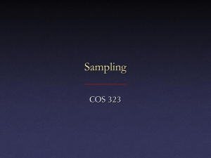 Sampling COS 323