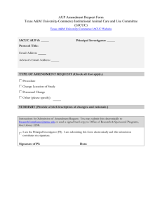 AUP Amendment Request Form