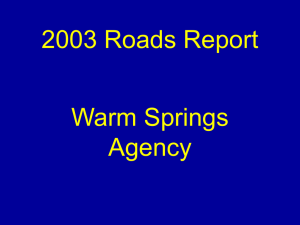 Warm Springs 2003 Roads Report.ppt