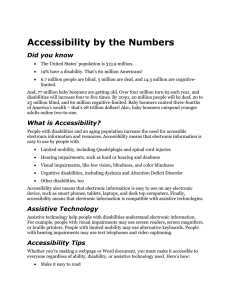 Accessibility by the Numbers Did you know