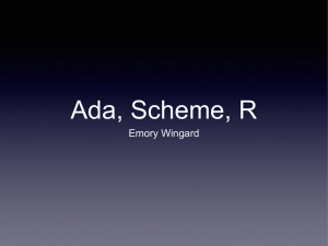 Ada, Scheme, R Emory Wingard