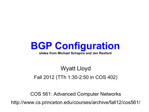 BGP Configuration Wyatt Lloyd