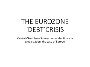 THE EUROZONE ‘DEBT’CRISIS ‘Centre’-’Periphery’ interaction under financial globalization; the case of Europe