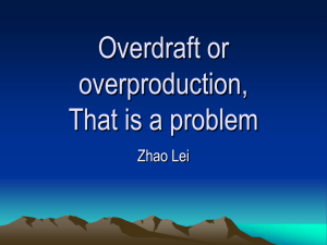 Overdraft or overproduction, That is a problem Zhao Lei