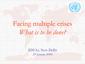 Facing multiple crises What is to be done? IDEAs, New Delhi