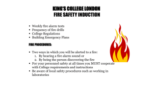 KING’S COLLEGE LONDON FIRE SAFETY INDUCTION