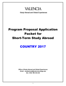 Program Proposal to Lead Short-Term Study Abroad