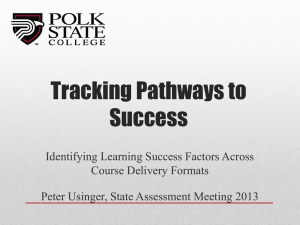 Tracking Pathways to Success