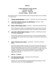 DRAFT  College Planning Council Agenda February 26, 2009