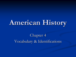 Ch. 4 Vocabulary Identifications