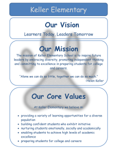 Our Vision Our Mission Keller Elementary