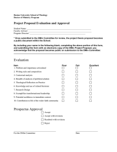 Project Proposal Evaluation and Approval