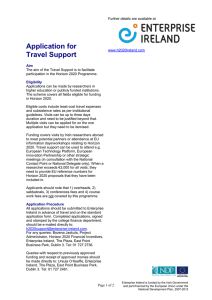Application for Travel Support