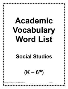 Academic Vocab