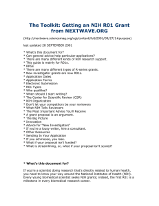 The Toolkit: Getting an NIH R01 Grant from NEXTWAVE.ORG