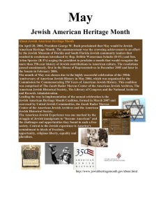 Jewish American Heritage Month.doc
