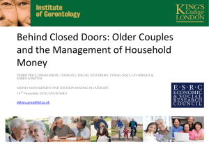 Behind closed doors: Older couples and the management of household money (ppt, 1,574 KB)