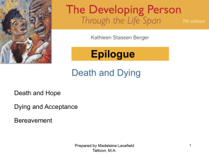 Epilogue Death and Dying Death and Hope Dying and Acceptance