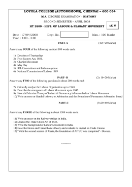 LOYOLA COLLEGE (AUTONOMOUS), CHENNAI &ndash; 600 034