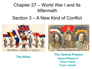 – World War I and Its Chapter 27 Aftermath