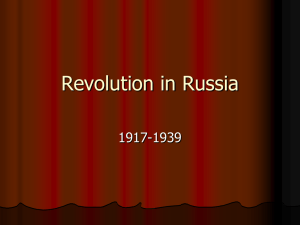 Revolution in Russia 1917-1939