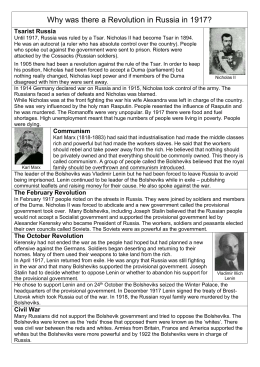 Worksheets Russian Revolution Worksheet russian revolution fact sheet why was there a in russia 1917 tsarist russia