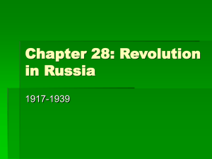 Chapter 28: Revolution in Russia 1917-1939