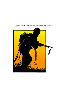 UNIT THIRTEEN: WORLD WAR TWO