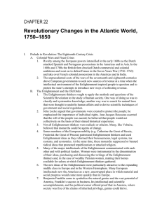 Revolutionary Changes in the Atlantic World, –1850 1750 CHAPTER 22