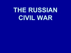 THE RUSSIAN CIVIL WAR