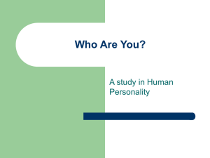 Who Are You? A study in Human Personality