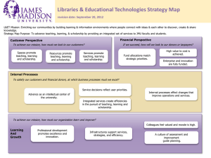 Libraries &amp; Educational Technologies Strategy Map revision date: September 20, 2012