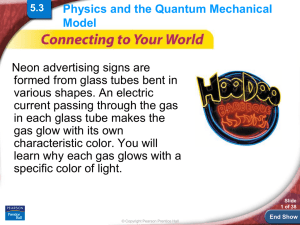 Physics and the Quantum Mechanical Model Neon advertising signs are