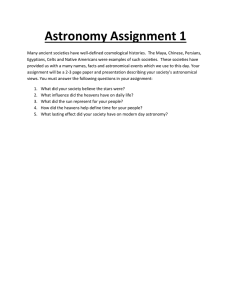 Astronomy Assignment 1