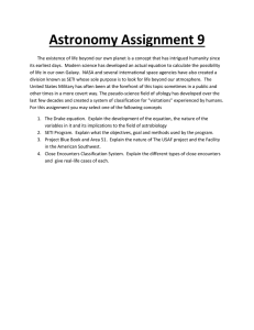 Astronomy Assignment 9