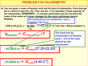 PROBLEM 5.58 CALORIMETRY