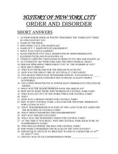 HISTORY OF NEW YORK CITY ORDER AND DISORDER SHORT ANSWERS