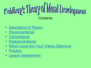 Contents • Description of Theory Preconventional