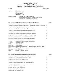 Sample Paper – 2011 Class – XII