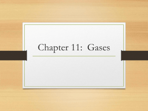 Chapter 11:  Gases