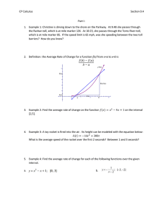 CP Calculus  Section 0.4 Part I:
