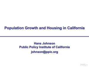 Population Growth and Housing in California Hans Johnson