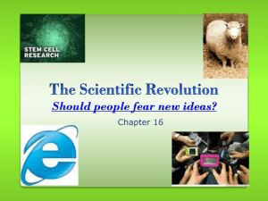 Should people fear new ideas? Chapter 16