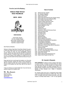 From the Land of the Mustang… Table of Contents Dobson High School