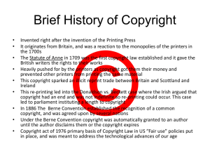 Brief History of Copyright